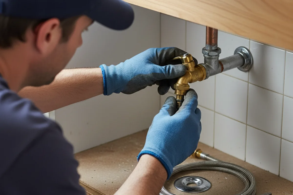 Shutoff valve and fitting work during Faucet and Fixture Repair in Hewlett